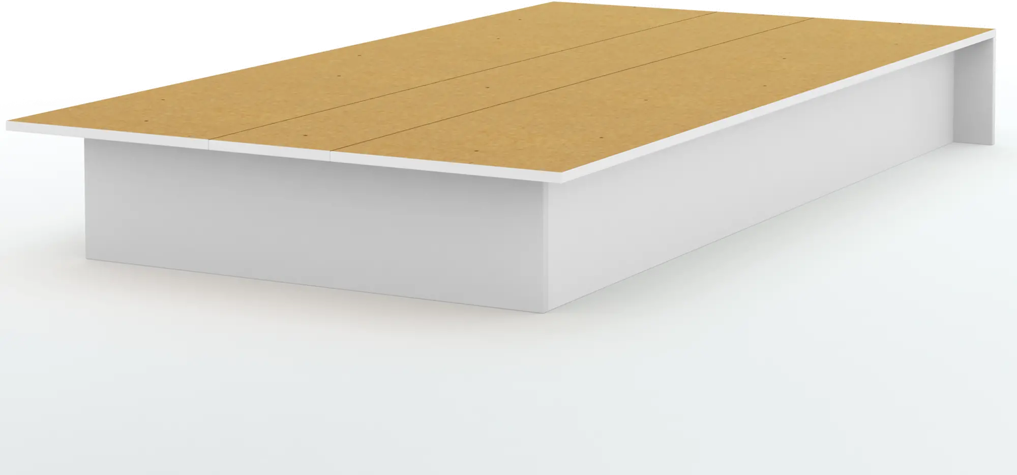 3050235 White Twin Platform Bed - Libra-2