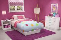 3050235 White Twin Platform Bed - Libra-3