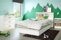 3050235 White Twin Platform Bed - Libra-6