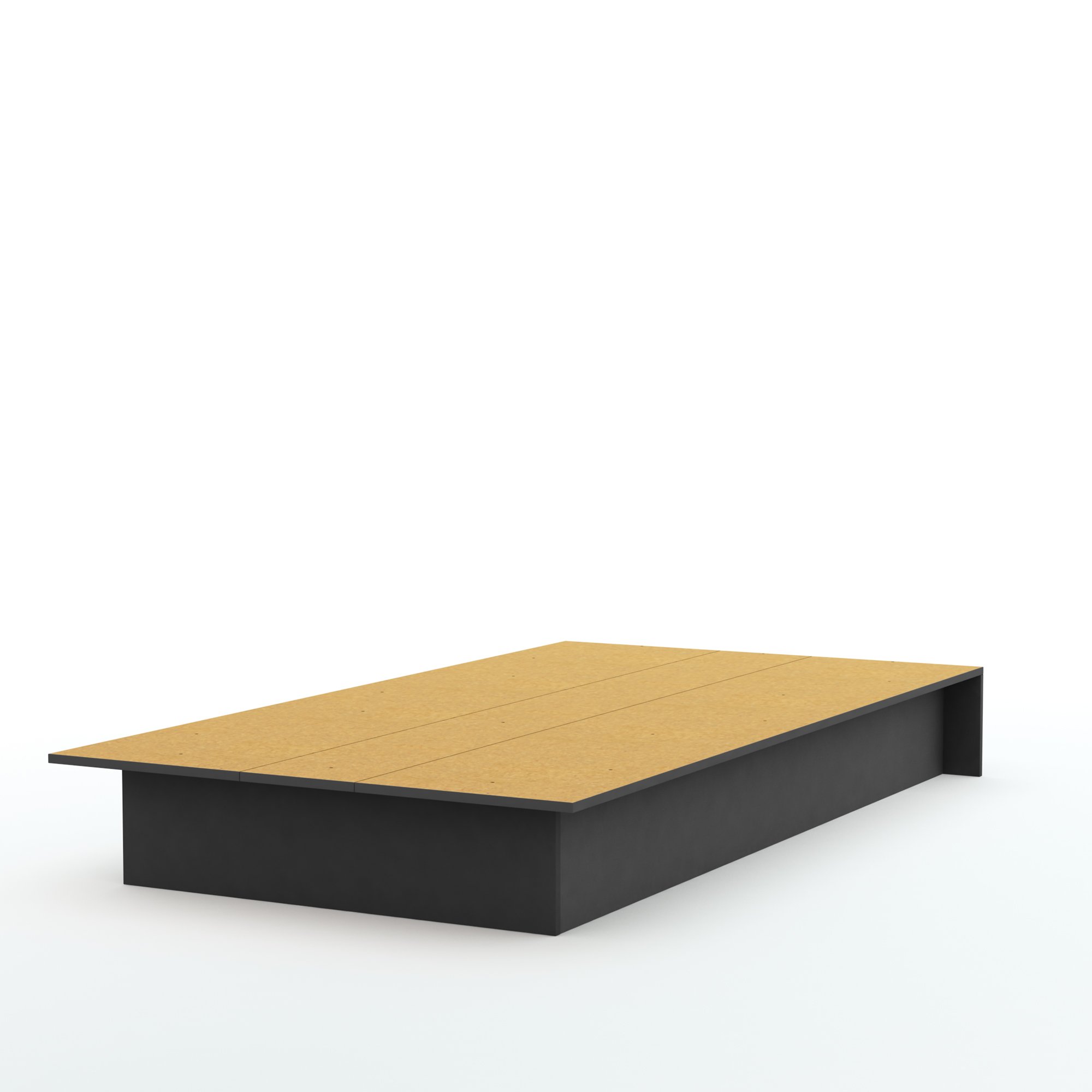 3070235 Modern Black Twin Platform Bed - Step One-2