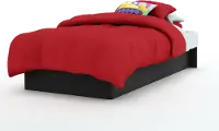 3070235 Step One Black Twin Platform Bed