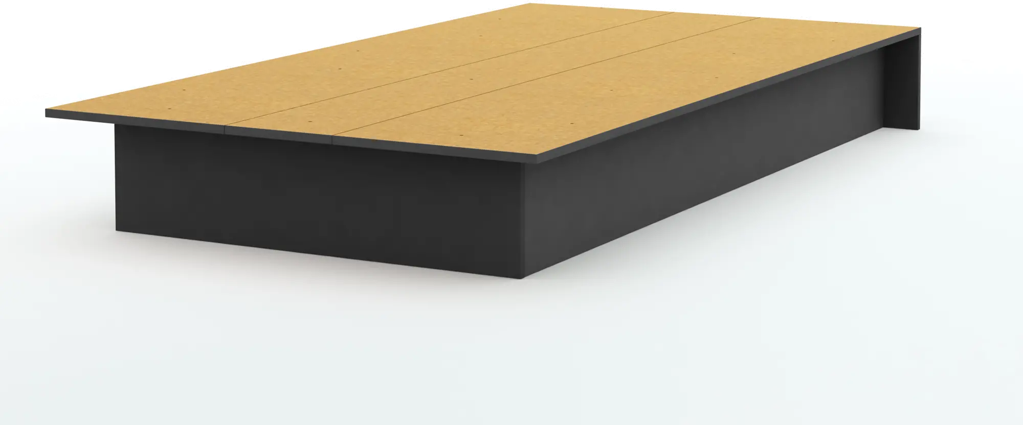 3070235 Step One Black Twin Platform Bed-2