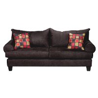 90 Black Microfiber Sofa