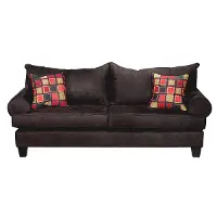 90 Inch Black Microfiber Sofa