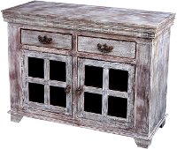 Good Earth Reclaimed Wood 8 Glass Panel Sideboard