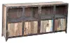 Monk Reclaimed Wood and Iron 4 Door Sideboard