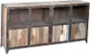 Monk Reclaimed Wood and Iron 4 Door Sideboard