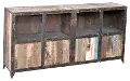 Monk Reclaimed Wood and Iron 4 Door Sideboard