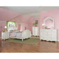 Adrian White Classic 6 Piece Twin Bedroom Set