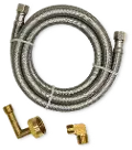 Dishwasher Install Kit with 6 foot braided line, 3/8 compression Elbow