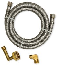 Dishwasher Install Kit with 6 foot braided line, 3/8 compression Elbow