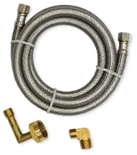 Dishwasher Install Kit with 6 foot braided line, 3/8 compression Elbow