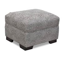 Shining Tips Slate Upholstered Ottoman