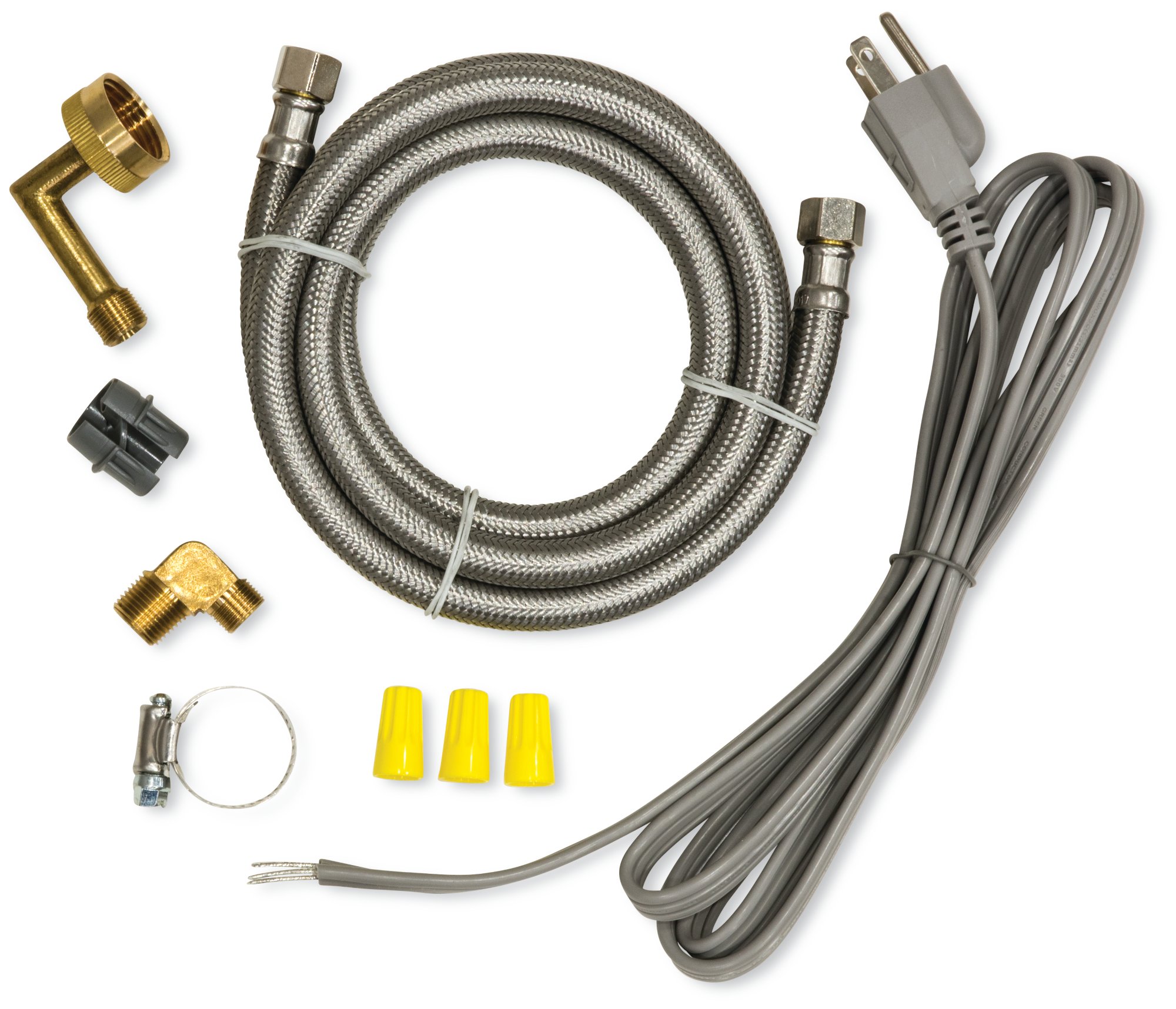 Dishwasher Install Kit with wirenuts, cord clamp and hose clamp-2
