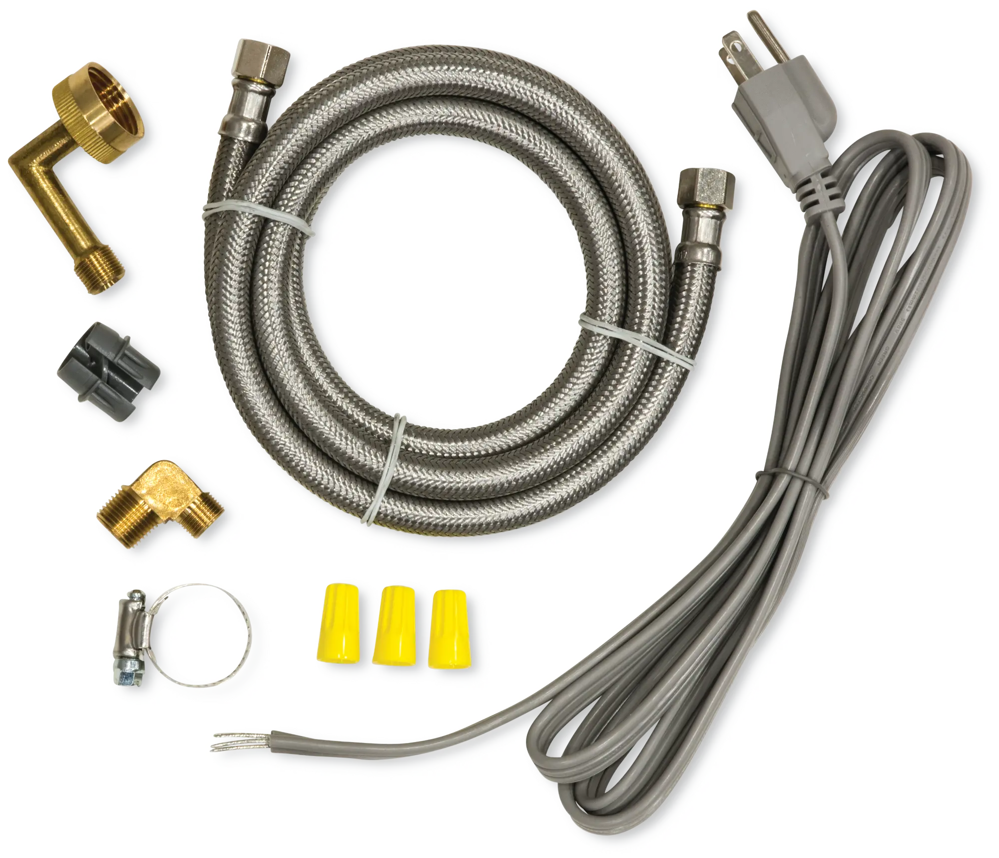 Dishwasher Install Kit with wirenuts, cord clamp and hose clamp-2