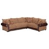 Mocha Brown Traditional 2-Piece Sectional - Walker