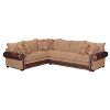 Mocha Brown Traditional 2-Piece Sectional - Walker