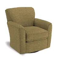 35 Inch Tan Upholstered Swivel Glider