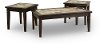 Clearance Wood & Marble 3 Piece Coffee Table Set