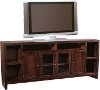 84 Inch Cherry TV Stand - Lifestyle