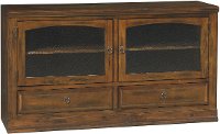63 Inch Distressed Chocolate Brown TV Stand - Santa Fe