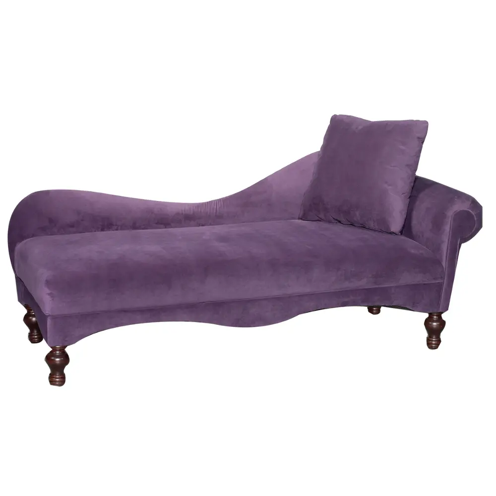 79 Inch Aubergine Upholstered Chaise Lounge-1