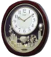 Burl Brown Joyful Land Musical Wall Clock
