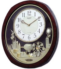 Burl Brown Joyful Land Musical Wall Clock
