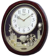 Burl Brown Joyful Land Musical Wall Clock