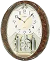 Brown and Gold Snowflake Legend Musical Wall Clock