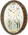 Brown and Gold Snowflake Legend Musical Wall Clock