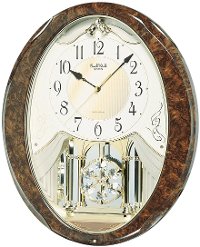 Brown and Gold Snowflake Legend Musical Wall Clock