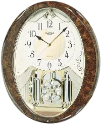 Brown and Gold Snowflake Legend Musical Wall Clock