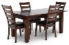 Raisin 5 Piece Dining Set with Ladderback Chairs - Kona