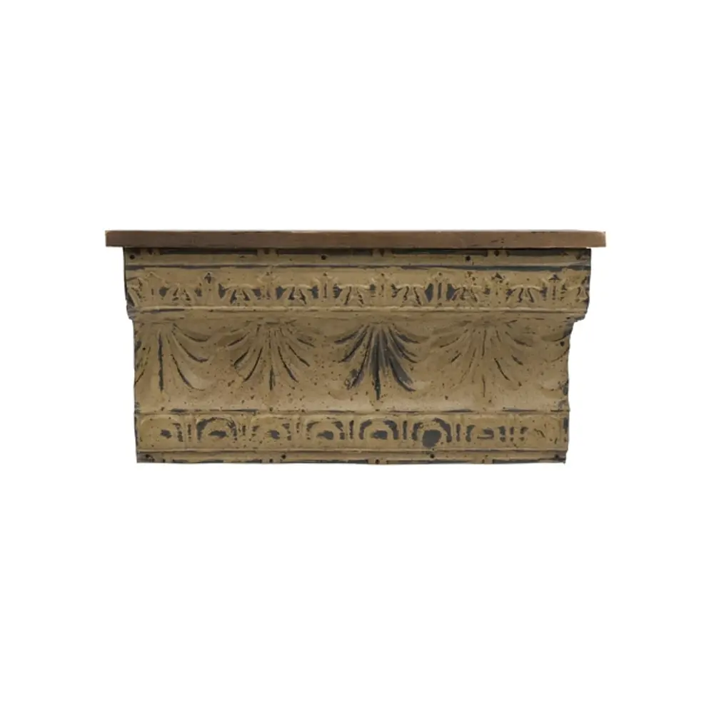 Small Metal Shelf with Embossed Design-1