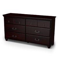 3516010 Dark Mahogany 6-Drawer Dresser - Noble