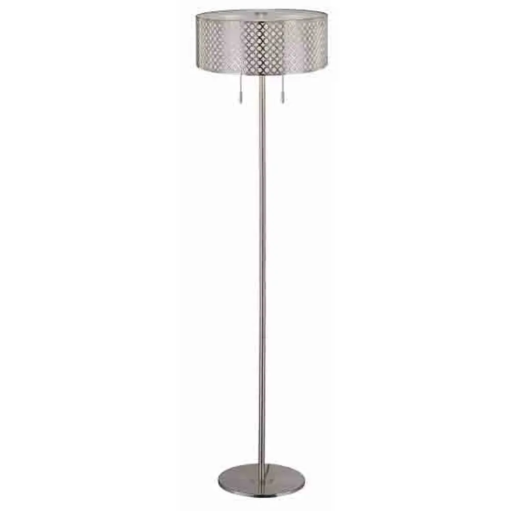 Polished Steel Floor Lamp-1