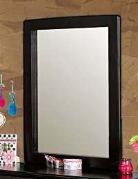 Laguna Black Contemporary Mirror