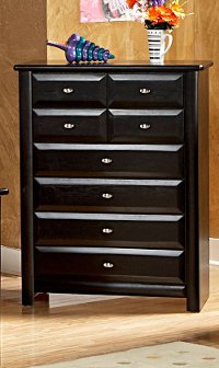 Contemporary Black Chest of Drawers - Laguna