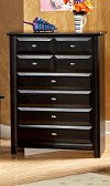 Laguna Contemporary Black Chest of Drawers