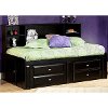 Contemporary Black Cherry Twin Storage Bed - Laguna