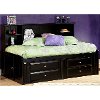 Contemporary Black Full Size RoomSaver Storage Bed - Laguna