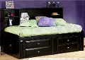 Laguna Contemporary Black Full RoomSaver Storage Bed