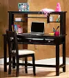 Clearance Laguna Black Contemporary Desk & Hutch