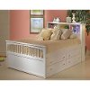 Classic White Twin Storage Bed with 1 Side Storage Drawers - Bayfront