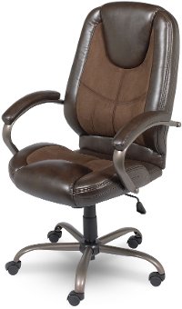 Leather Brown Office Chair - Bentwood