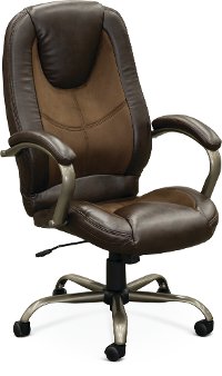 Leather Brown Office Chair - Bentwood-2
