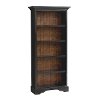 75 Inch Transitional Black Bookcase-2