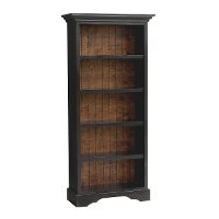 75 Inch Transitional Black Bookcase-2