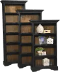 88 Inch Transitional Black Bookcase